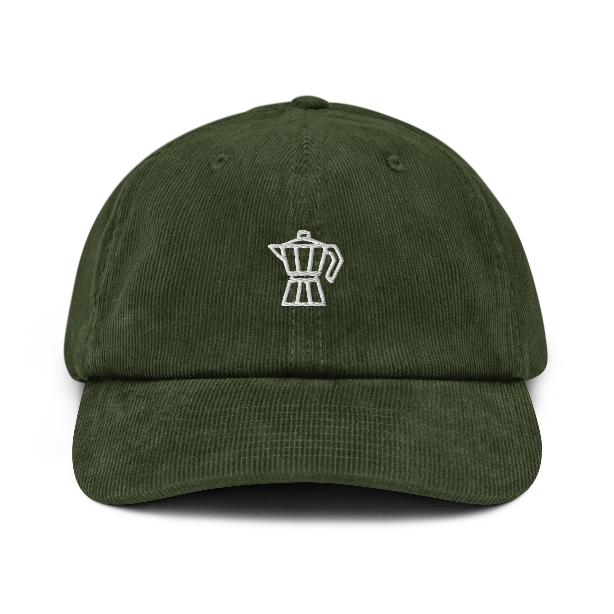 Moka Pot Coffee Embroidered Corduroy Cap - Image 4