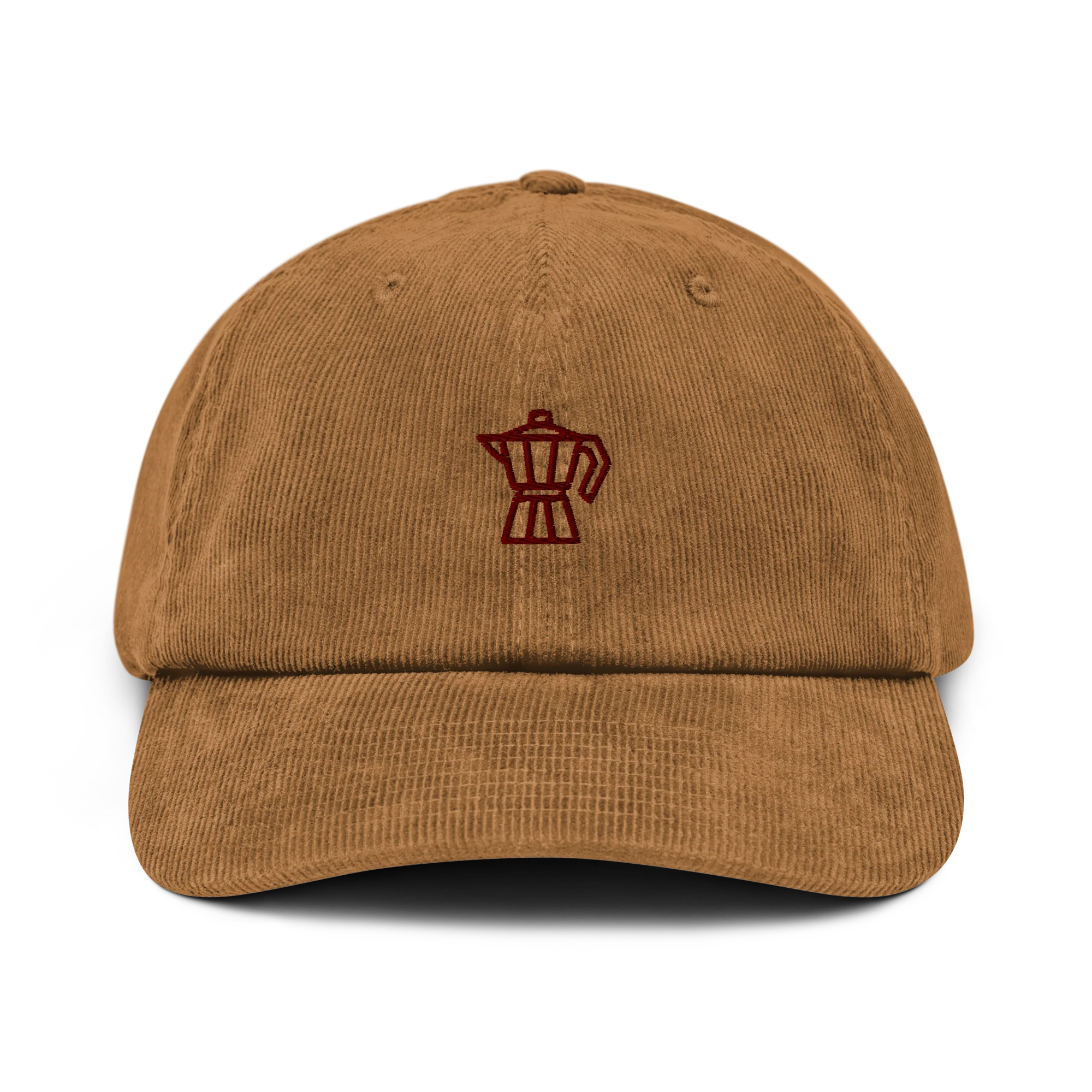 Moka Pot Coffee Embroidered Corduroy Cap - Image 7